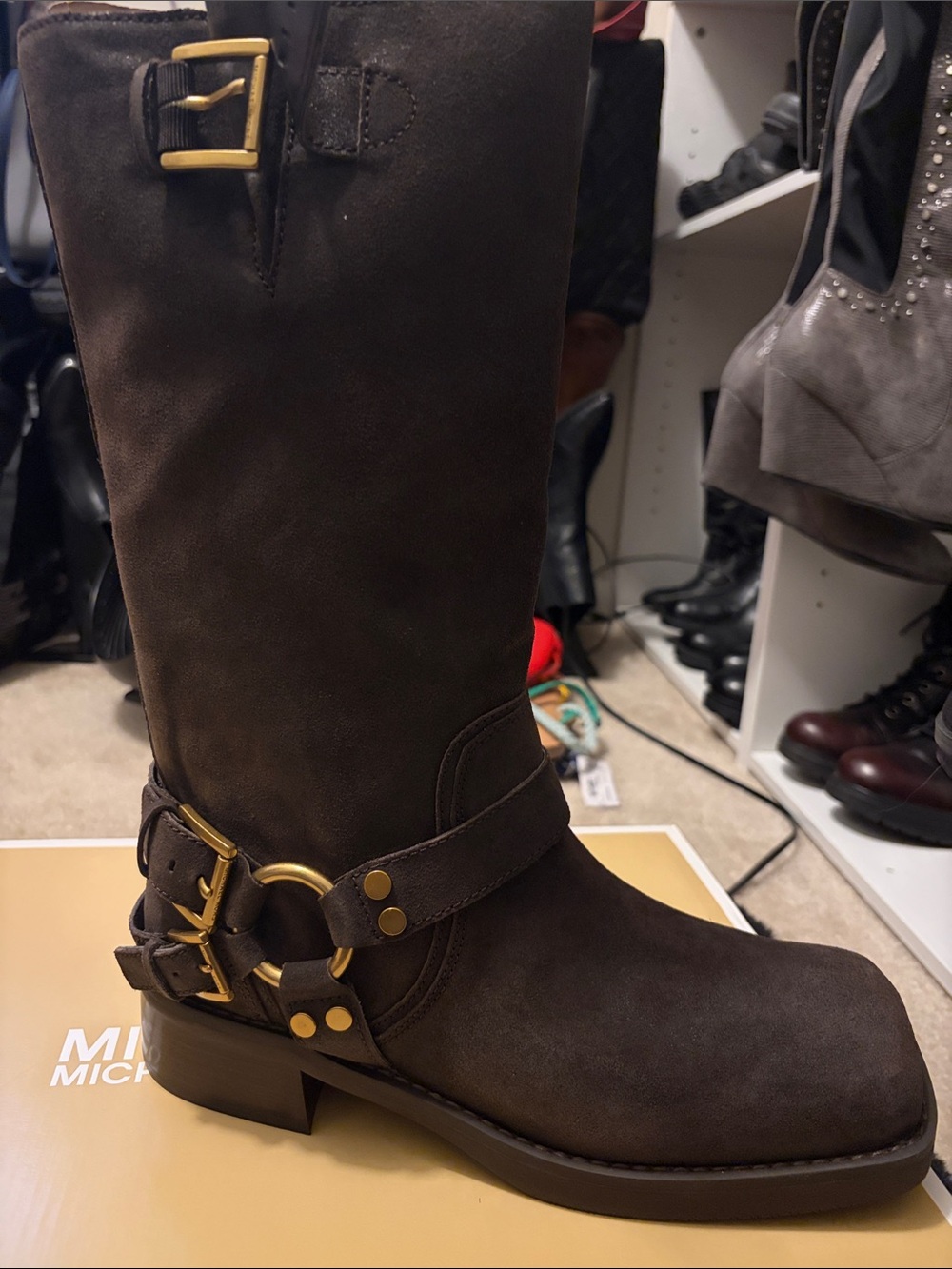 Michael Kors Crosby Suede Moto Boot - Picture 5 of 6